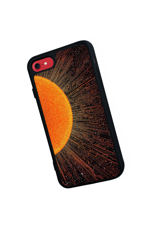 iPhone 8 Uyumlu Güneş Tasarımlı Glossy Premium Kılıf