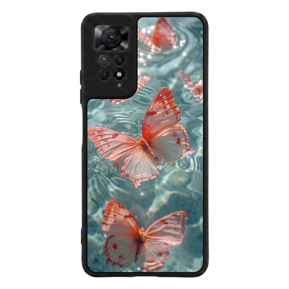 Xiaomi Redmi Note 11 Pro Uyumlu Kelebek Tasarımlı Glossy Premium Kılıf
