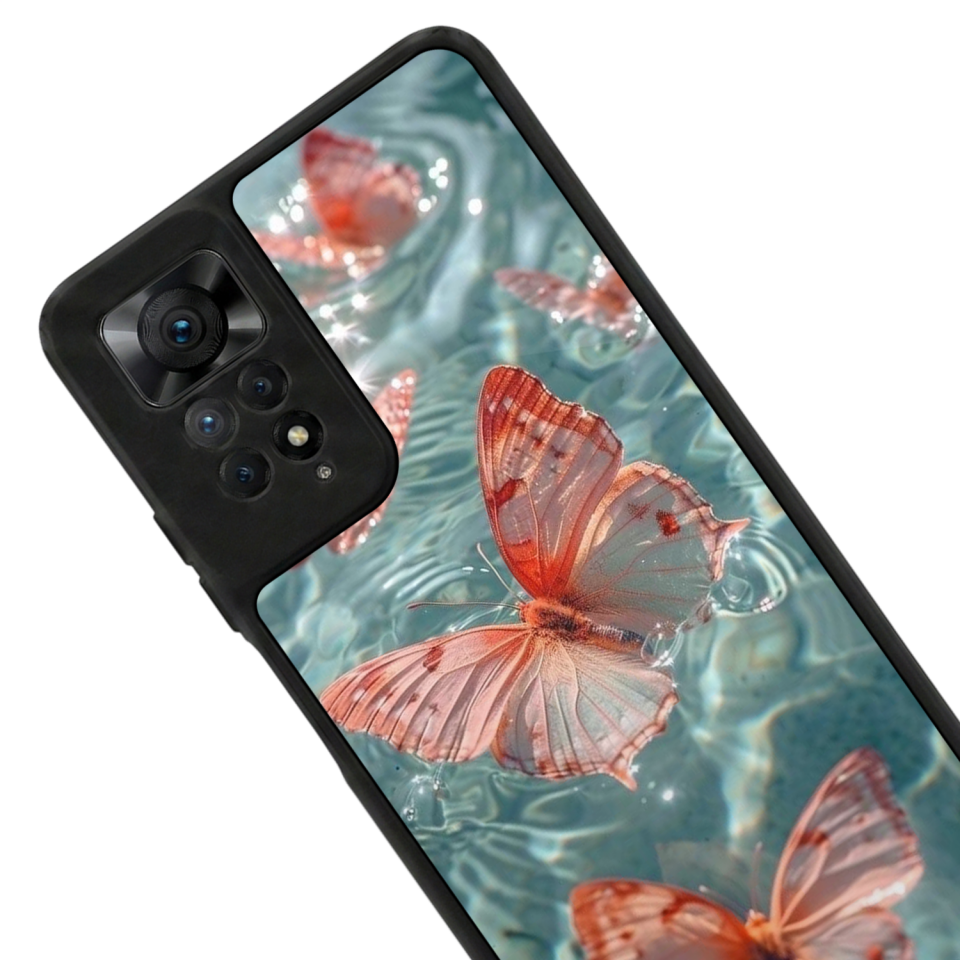 Xiaomi Redmi Note 11 Pro Uyumlu Kelebek Tasarımlı Glossy Premium Kılıf