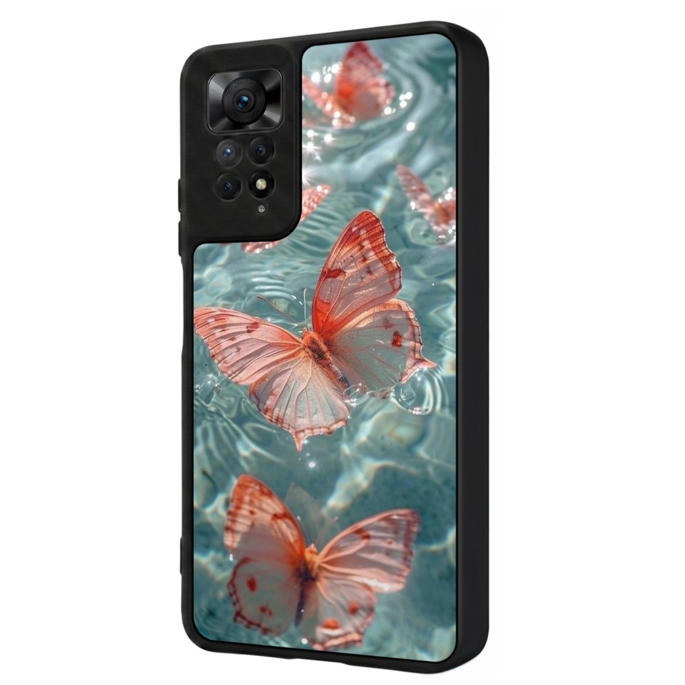 Xiaomi Redmi Note 11 Pro Uyumlu Kelebek Tasarımlı Glossy Premium Kılıf