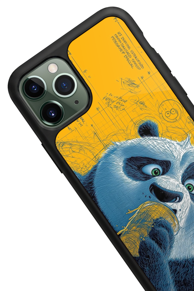 iPhone 11 Pro Max Uyumlu Kung Fu Panda Tasarımlı Glossy Premium Kılıf