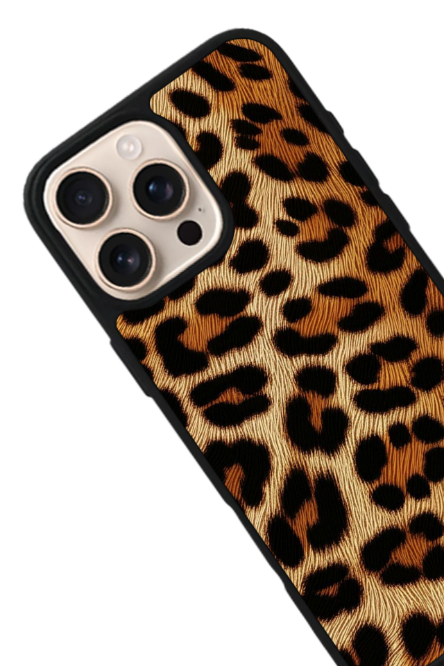 iPhone 16 Pro Max Uyumlu Leopar Tasarımlı Glossy Premium Kılıf