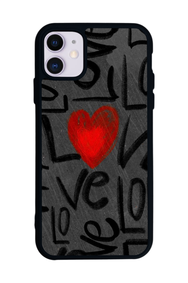 iPhone 11 Uyumlu Love Tasarımlı Glossy Premium Kılıf