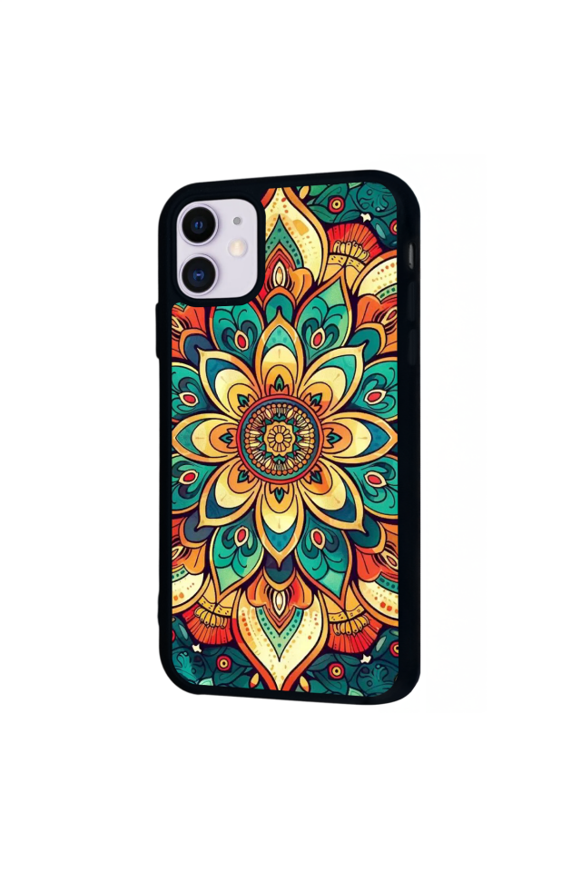 iPhone 11 Uyumlu Mandala Tasarımlı Glossy Premium Kılıf