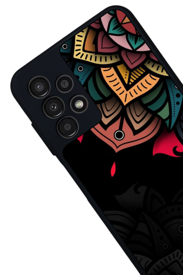 Samsung Galaxy A13 Uyumlu Mandala Tasarımlı Glossy Premium Kılıf