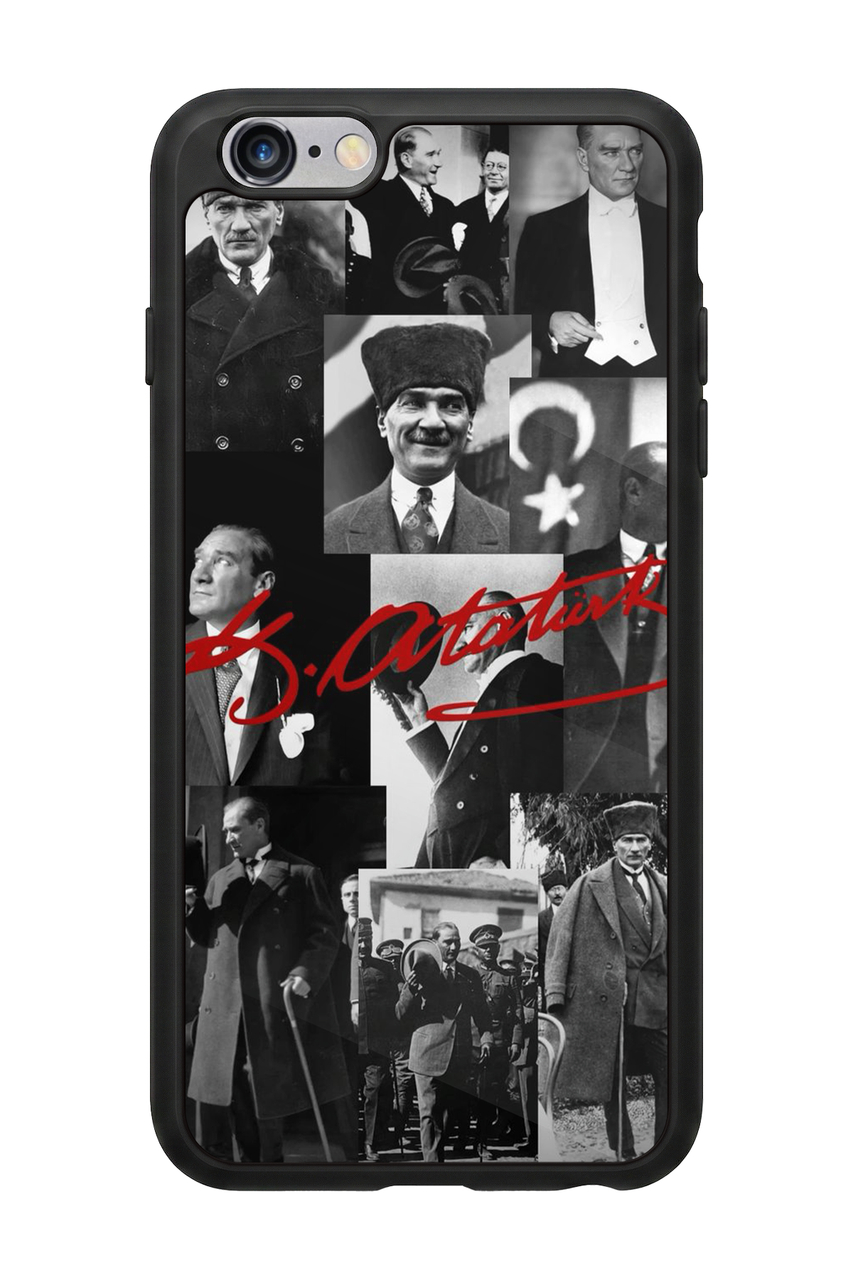 iPhone 6s Plus Uyumlu Mustafa Kemal Ataturk Tasarımlı Glossy Premium Kılıf