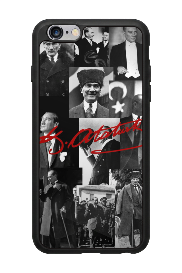 iPhone 6s Plus Uyumlu Mustafa Kemal Ataturk Tasarımlı Glossy Premium Kılıf