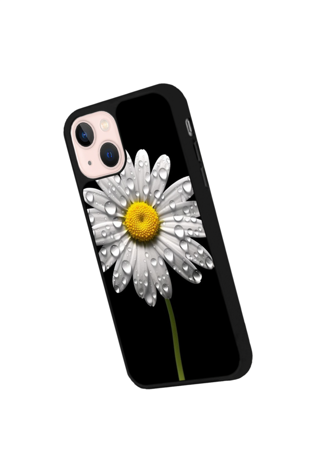iPhone 15 Plus Uyumlu Papatya Tasarımlı Glossy Premium Kılıf