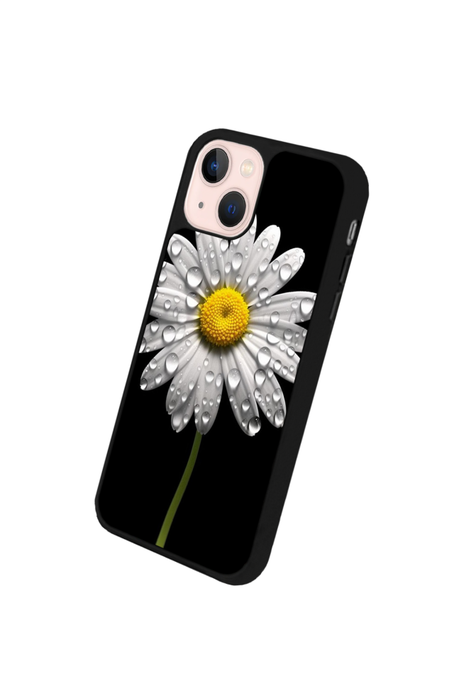 iPhone 15 Plus Uyumlu Papatya Tasarımlı Glossy Premium Kılıf