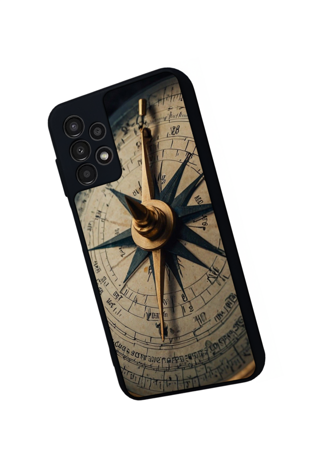 Samsung Galaxy A23 Uyumlu Pusula Tasarımlı Glossy Premium Kılıf