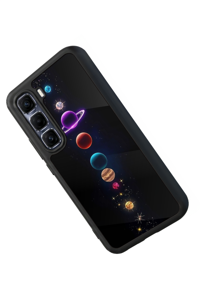 Infinix Hot 60 Pro Plus Uyumlu Uzay Tasarımlı Glossy Premium Kılıf