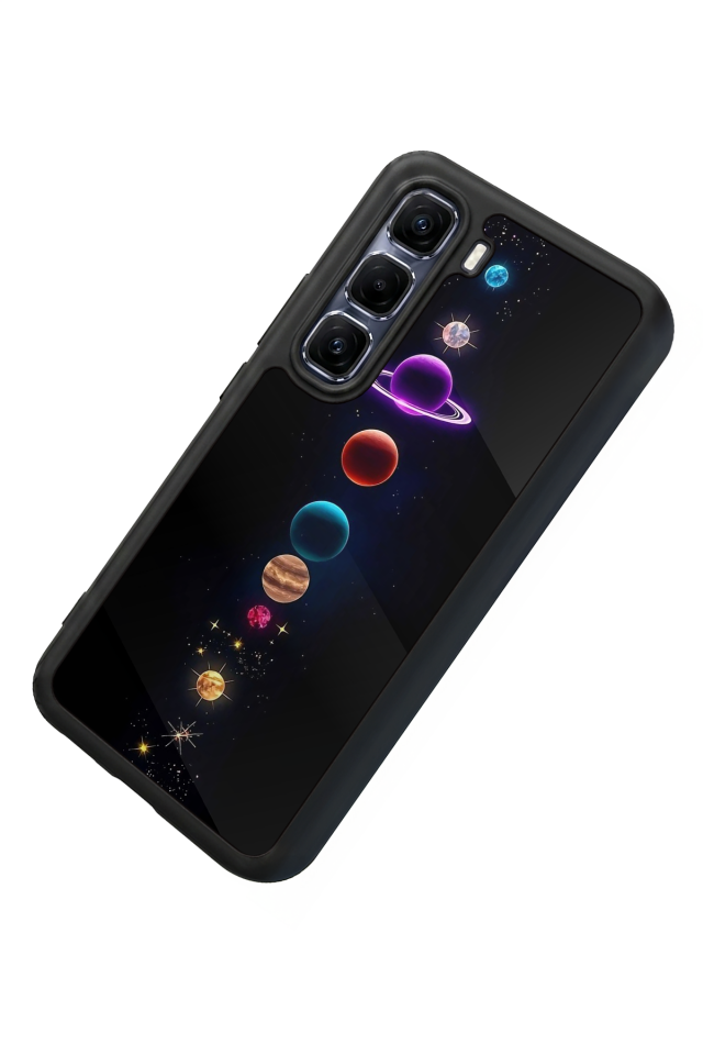 Infinix Hot 60 Pro Plus Uyumlu Uzay Tasarımlı Glossy Premium Kılıf