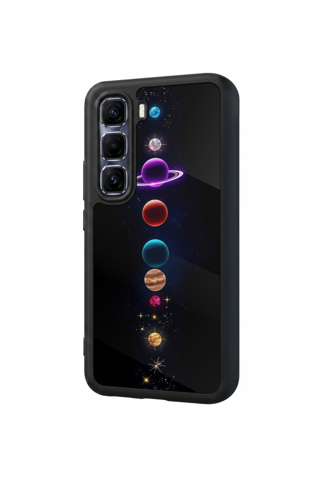 Infinix Hot 60 Pro Plus Uyumlu Uzay Tasarımlı Glossy Premium Kılıf