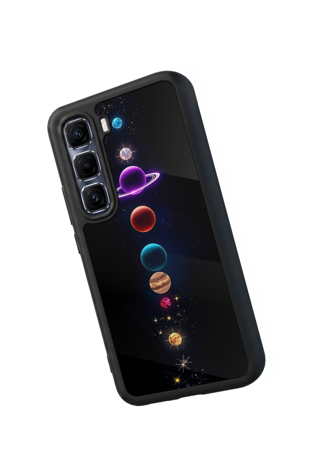 Infinix Hot 60 Pro Plus Uyumlu Uzay Tasarımlı Glossy Premium Kılıf