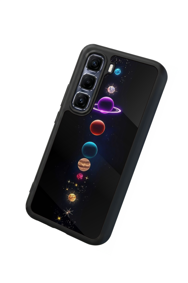 Infinix Hot 60 Pro Plus Uyumlu Uzay Tasarımlı Glossy Premium Kılıf