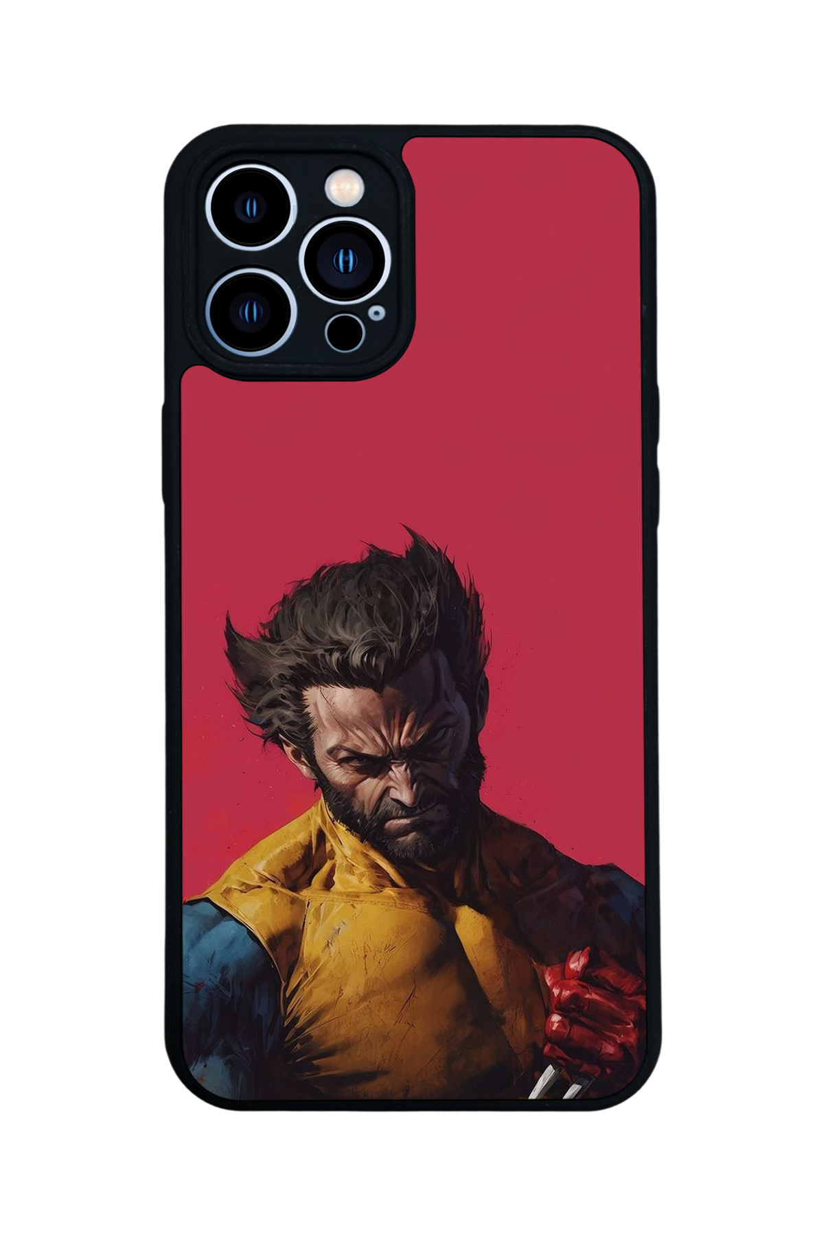 iPhone 12 Pro Max Uyumlu Wolverine Tasarımlı Glossy Premium Kılıf