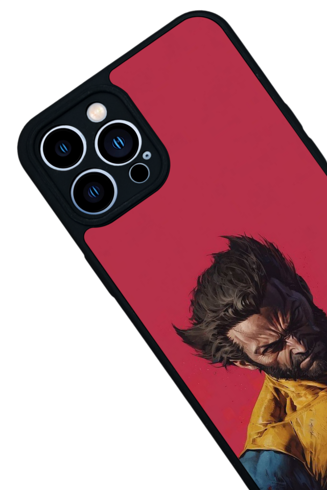 iPhone 12 Pro Max Uyumlu Wolverine Tasarımlı Glossy Premium Kılıf