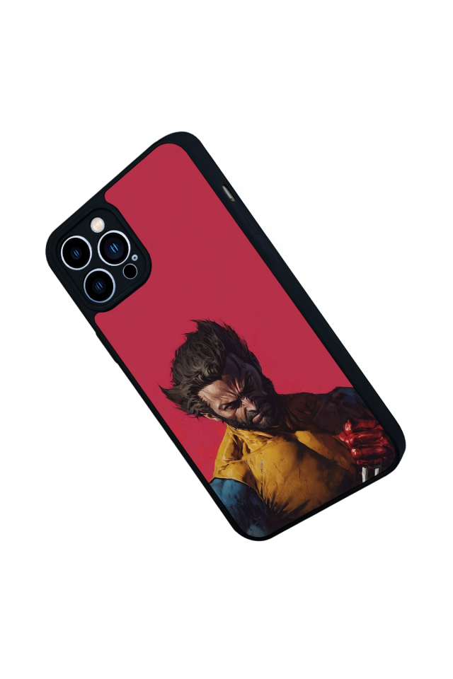 iPhone 12 Pro Max Uyumlu Wolverine Tasarımlı Glossy Premium Kılıf
