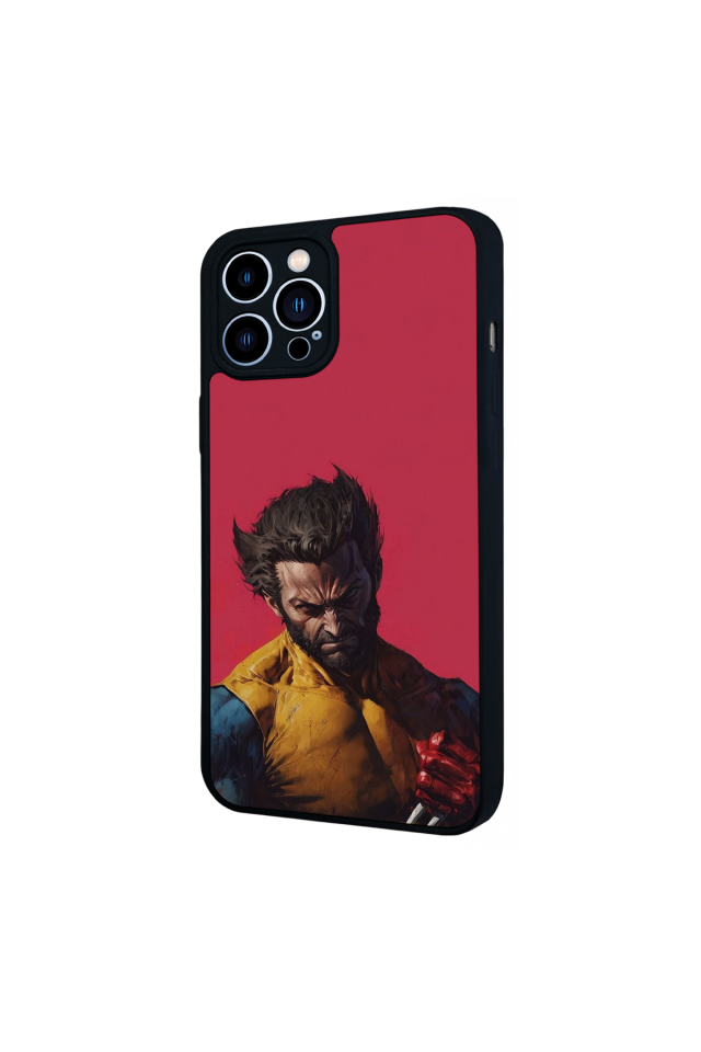 iPhone 12 Pro Max Uyumlu Wolverine Tasarımlı Glossy Premium Kılıf