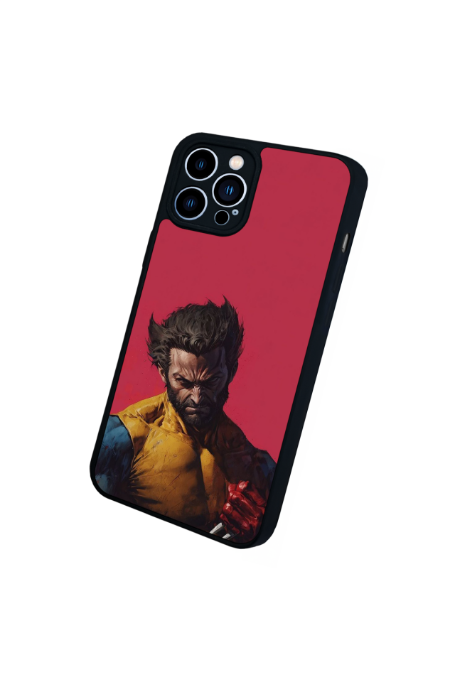 iPhone 12 Pro Max Uyumlu Wolverine Tasarımlı Glossy Premium Kılıf