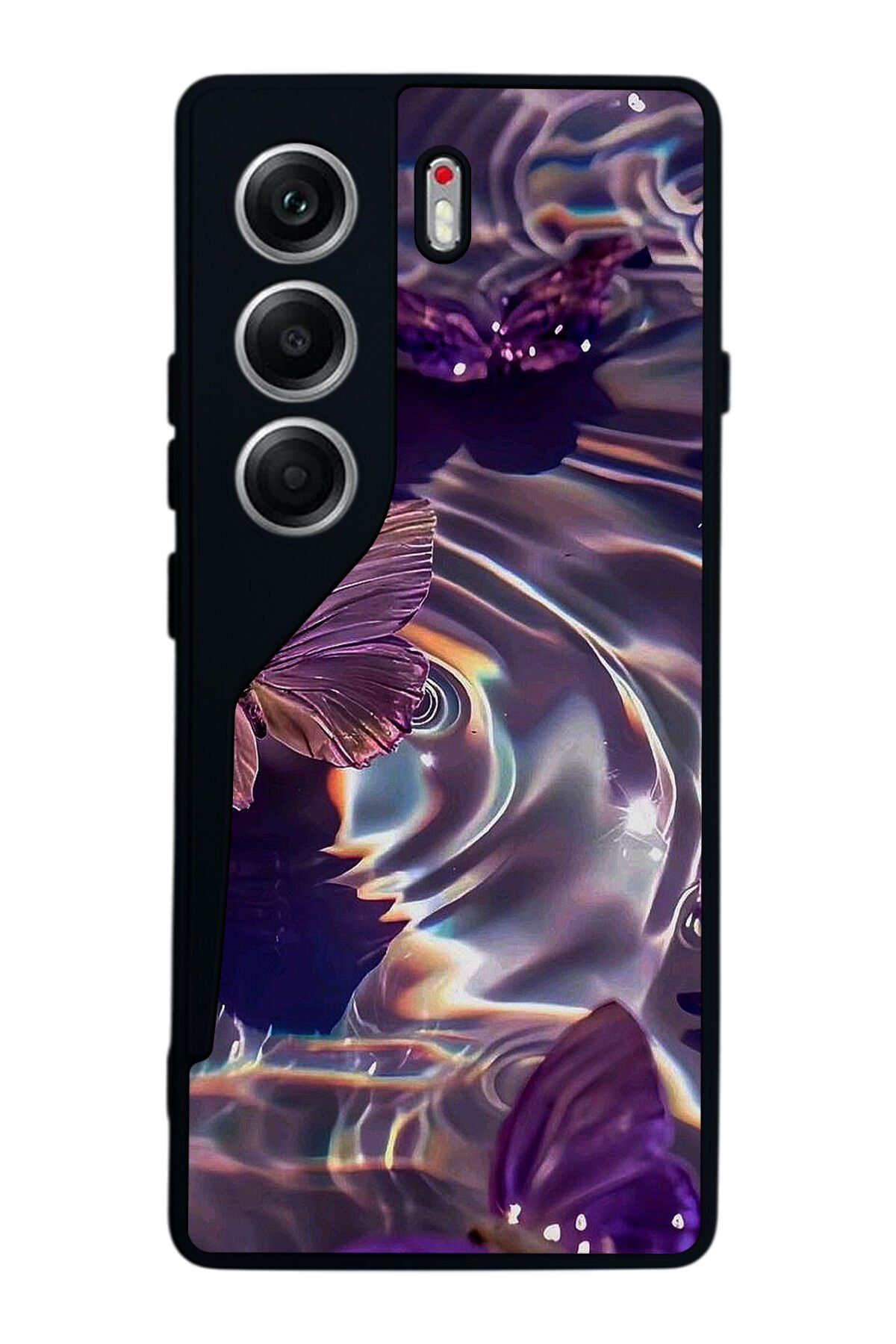 Tecno Camon 40 Uyumlu Kelebek Tasarımlı Glossy Premium Kılıf