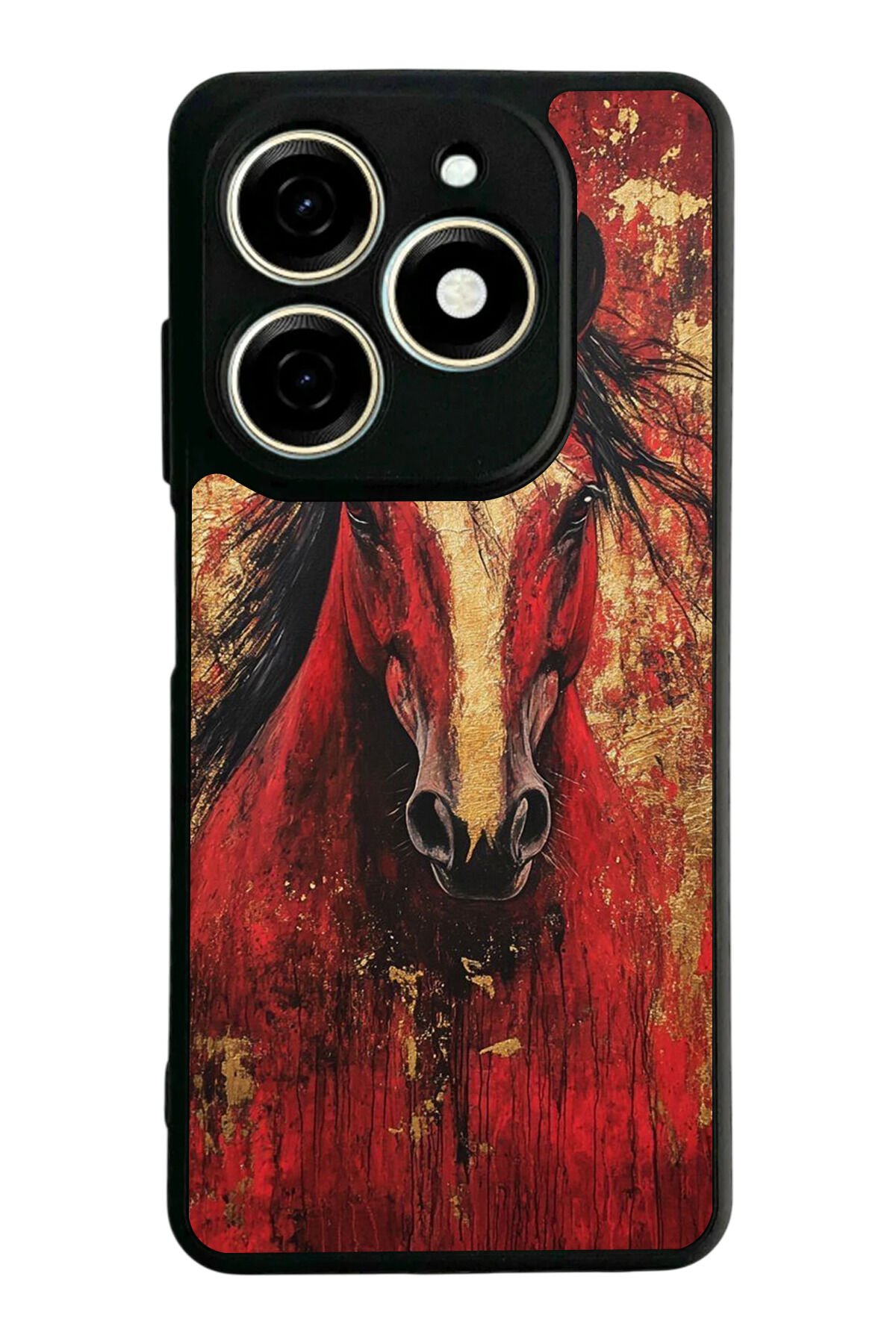Tecno Spark 20/20C Uyumlu At Horse Tasarımlı Glossy Premium Kılıf