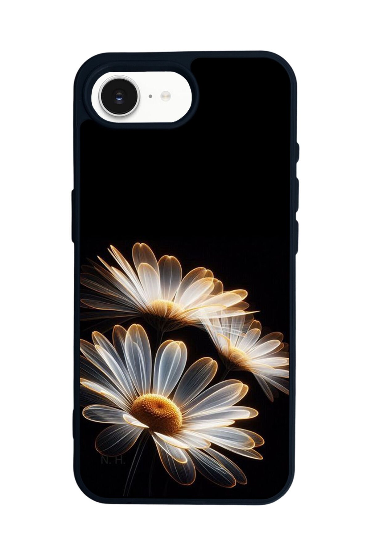 iPhone 16E Uyumlu Cicek Tasarımlı Glossy Premium Kılıf