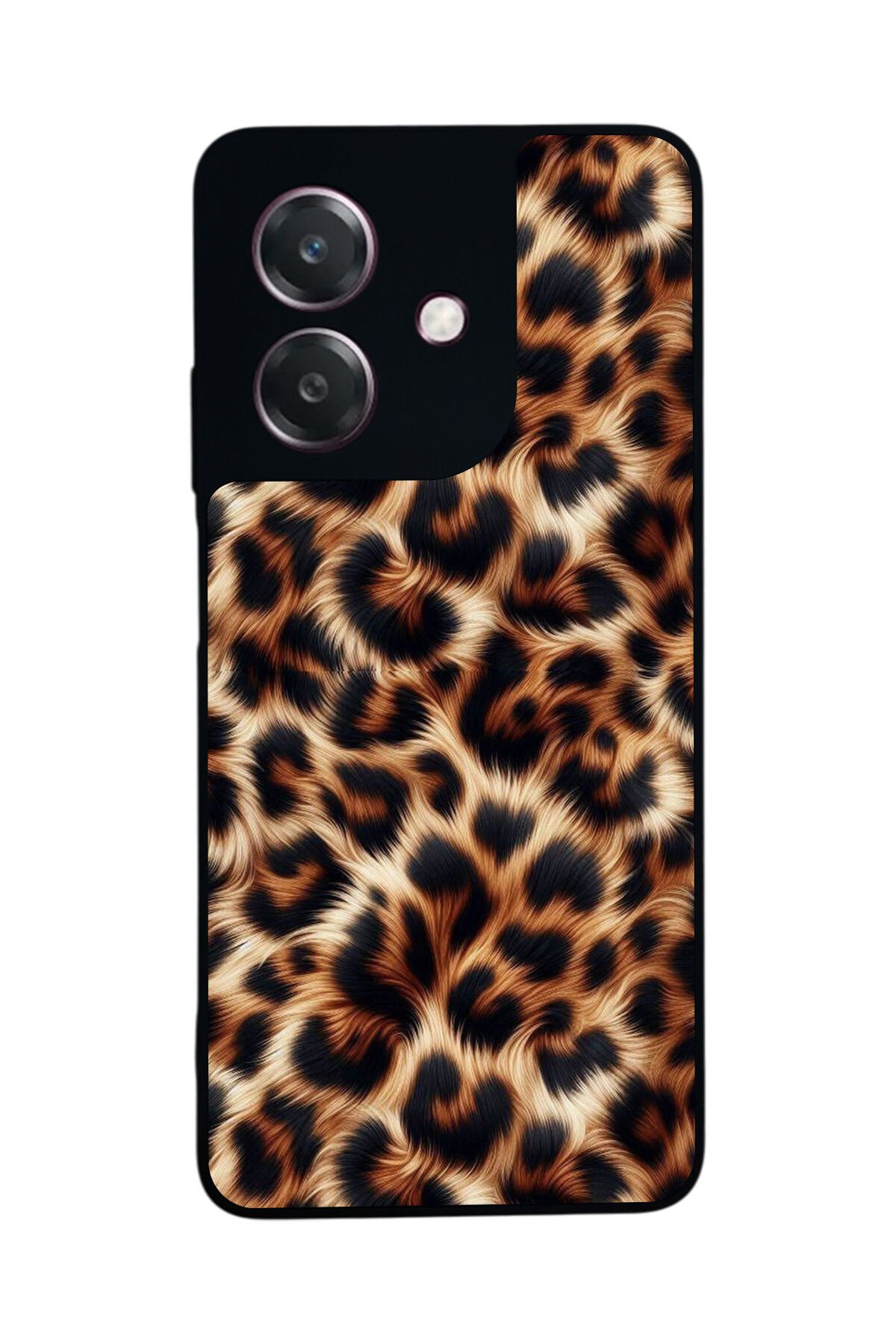 Oppo A3 5G Uyumlu Leopar Tasarımlı Glossy Premium Kılıf