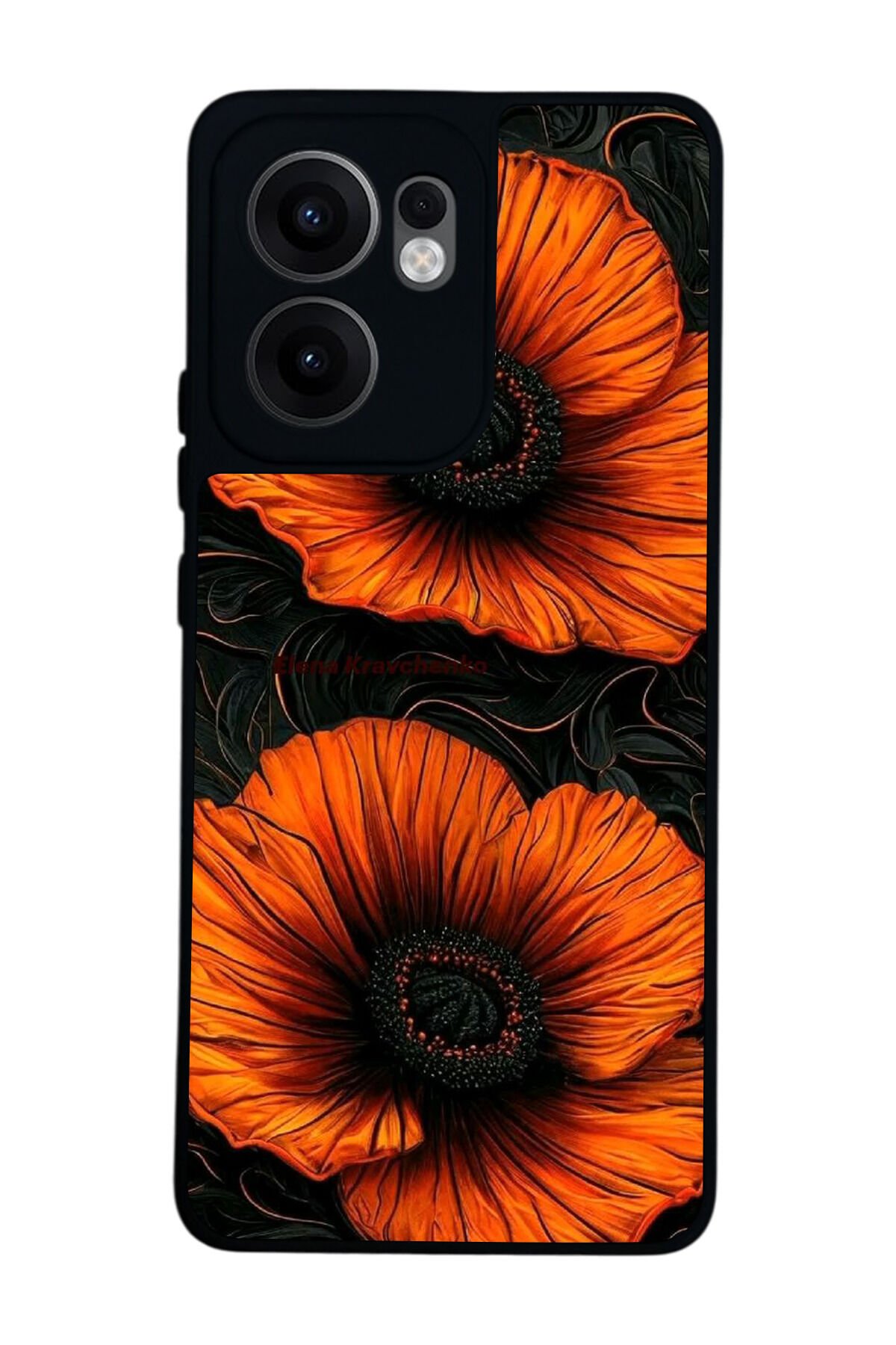 Oppo Reno 13F Uyumlu Botanik Tasarımlı Glossy Premium Kılıf