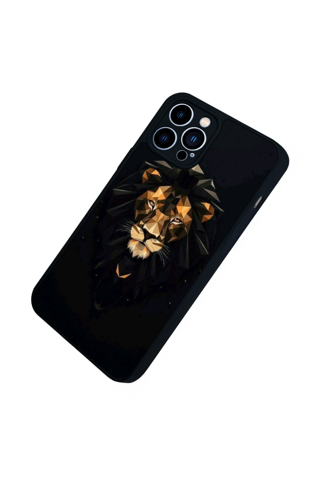 iPhone 12 Pro Max Uyumlu Aslan Tasarımlı Glossy Premium Kılıf