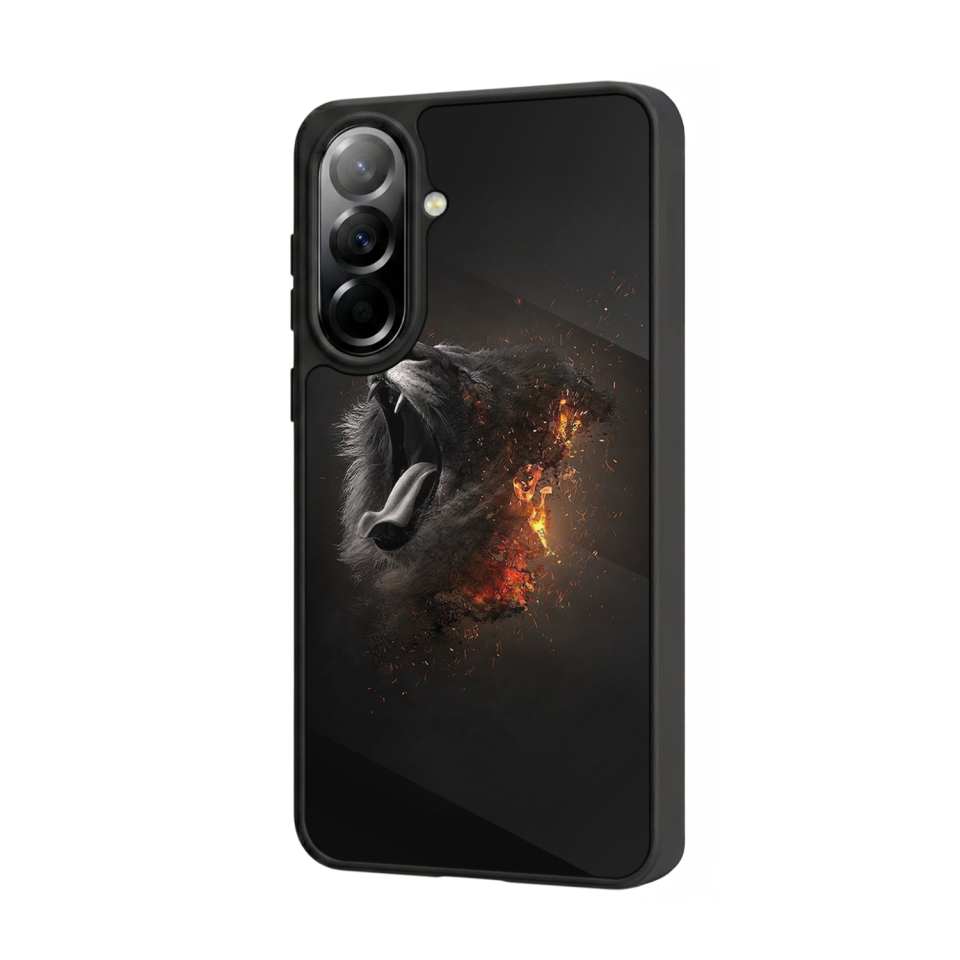 Samsung Galaxy A57 Uyumlu Aslan Tasarımlı Glossy Premium Kılıf