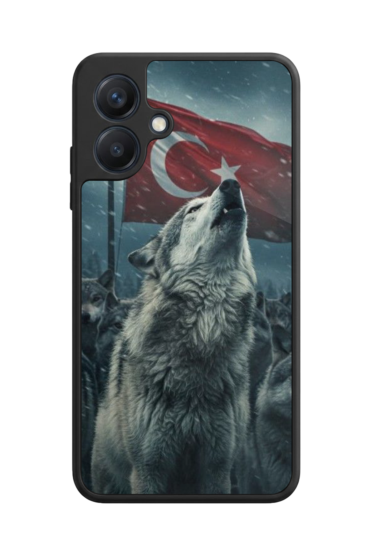 Samsung Galaxy A07 Uyumlu Bozkurt Tasarımlı Glossy Premium Kılıf