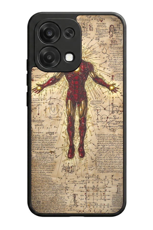 Oppo A6 Pro Uyumlu  Iron Man ( Demir Adam ) Tasarımlı Glossy Premium Kılıf