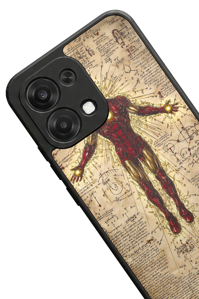 Oppo A6 Pro Uyumlu  Iron Man ( Demir Adam ) Tasarımlı Glossy Premium Kılıf