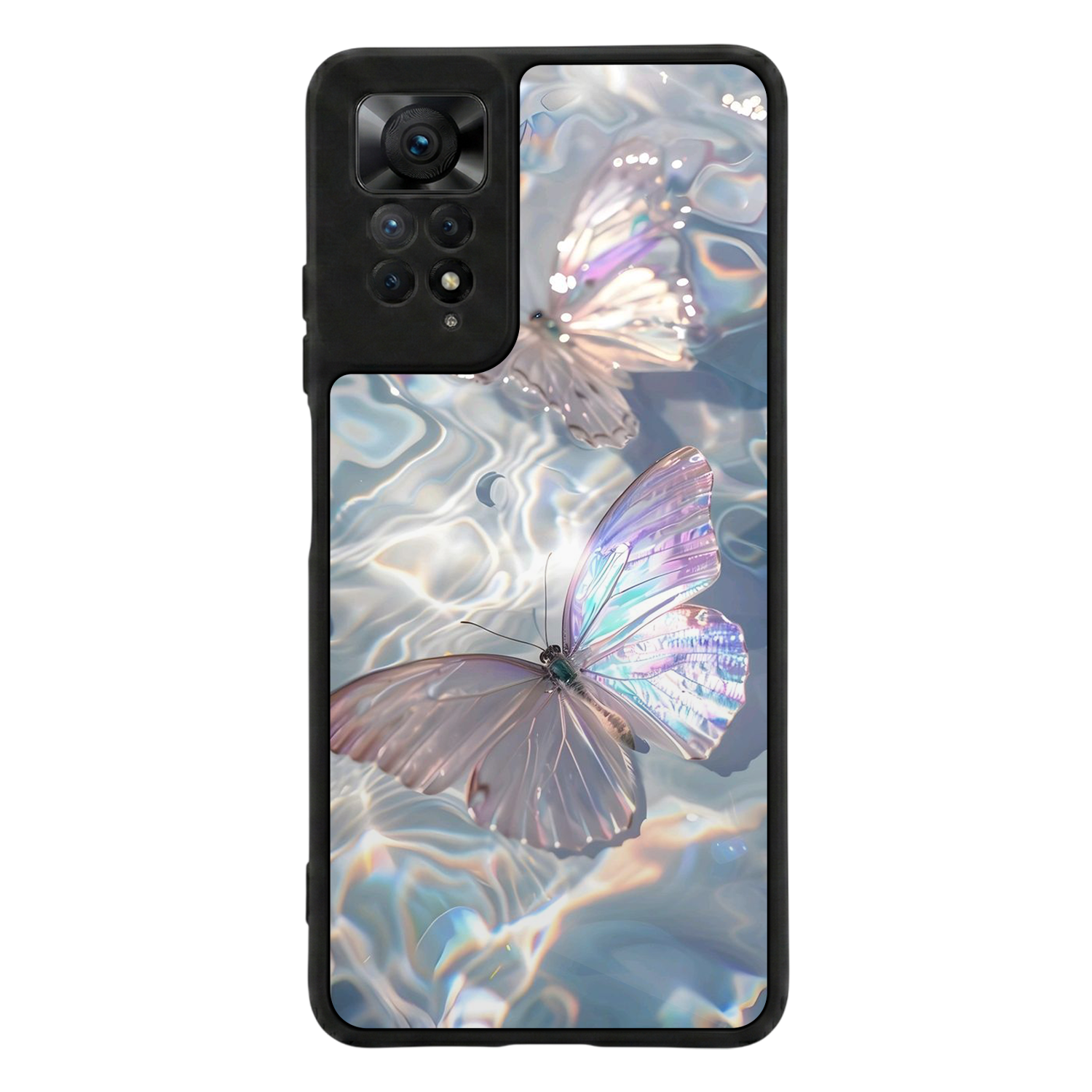 Xiaomi Redmi Note 11 Pro Uyumlu Kelebek Tasarımlı Glossy Premium Kılıf
