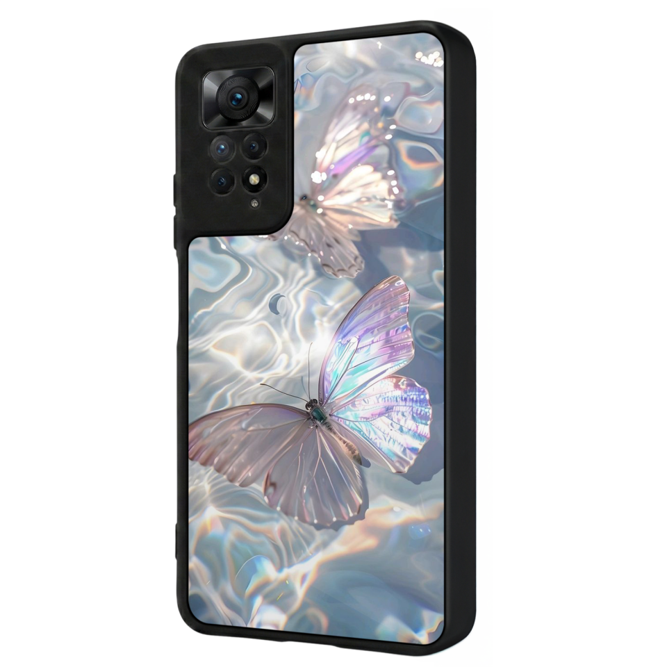 Xiaomi Redmi Note 11 Pro Uyumlu Kelebek Tasarımlı Glossy Premium Kılıf
