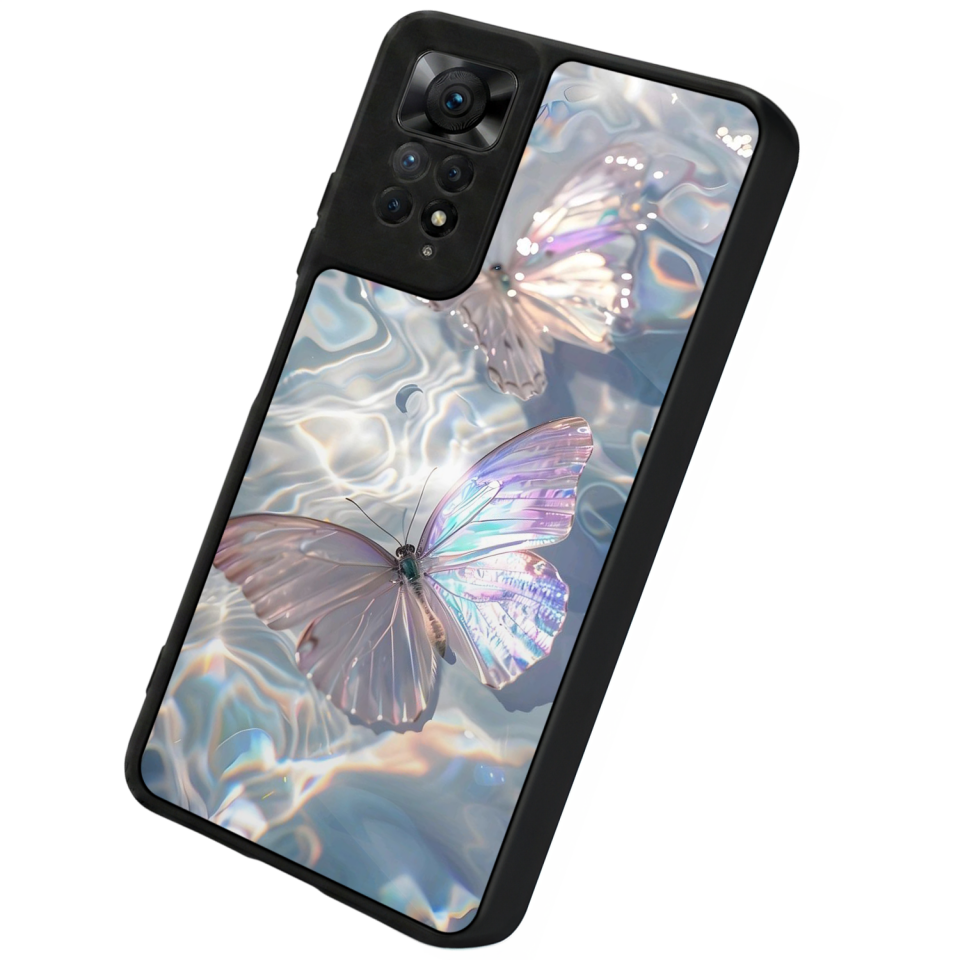 Xiaomi Redmi Note 11 Pro Uyumlu Kelebek Tasarımlı Glossy Premium Kılıf