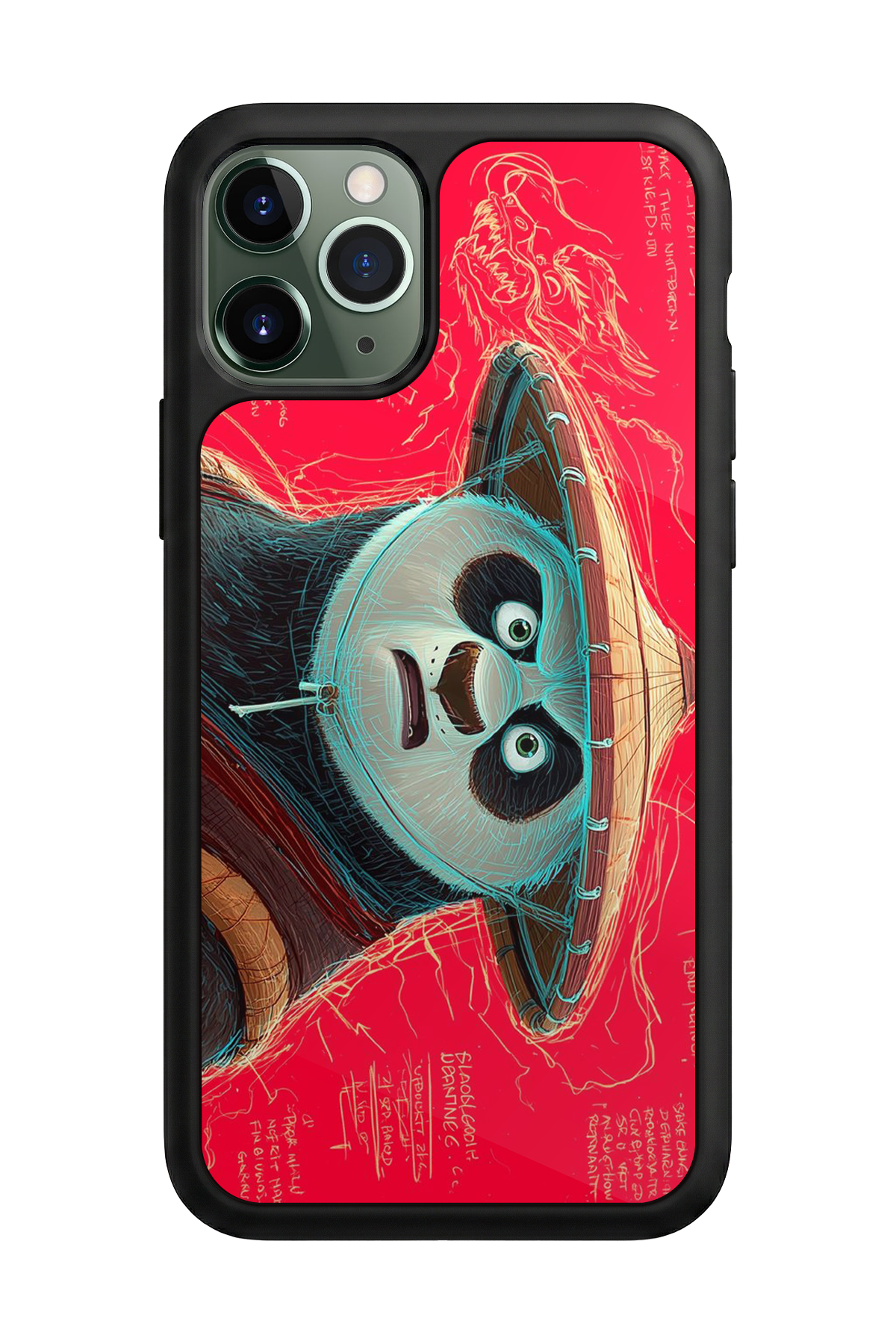 iPhone 11 Pro Max Uyumlu Kung Fu Panda Tasarımlı Glossy Premium Kılıf