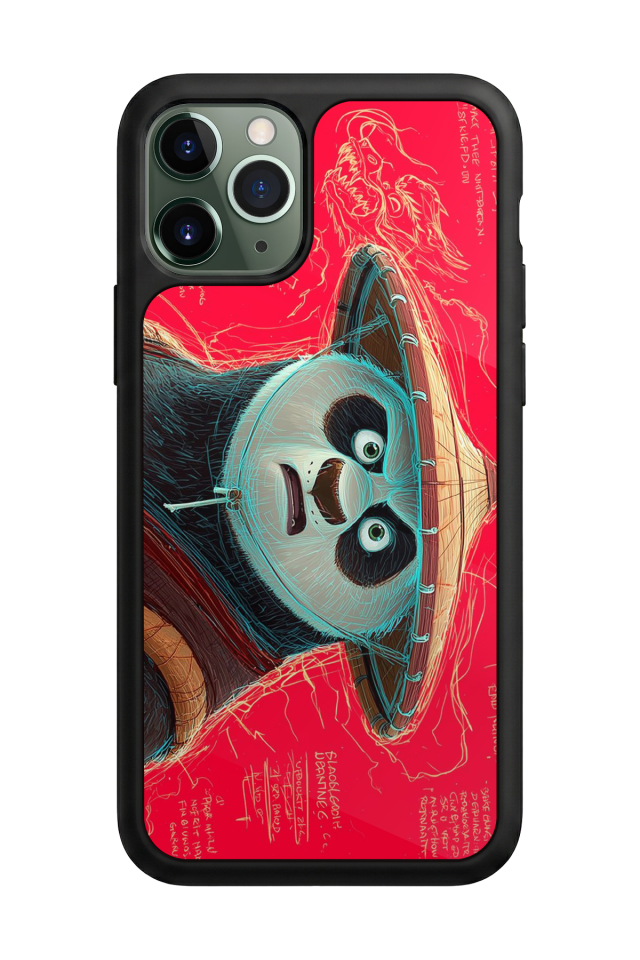 iPhone 11 Pro Max Uyumlu Kung Fu Panda Tasarımlı Glossy Premium Kılıf