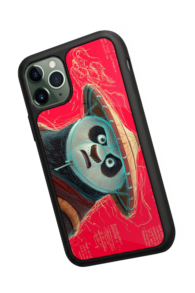 iPhone 11 Pro Max Uyumlu Kung Fu Panda Tasarımlı Glossy Premium Kılıf