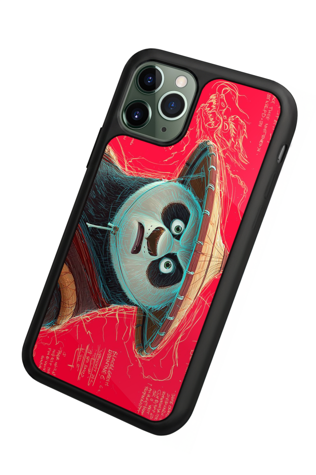 iPhone 11 Pro Max Uyumlu Kung Fu Panda Tasarımlı Glossy Premium Kılıf