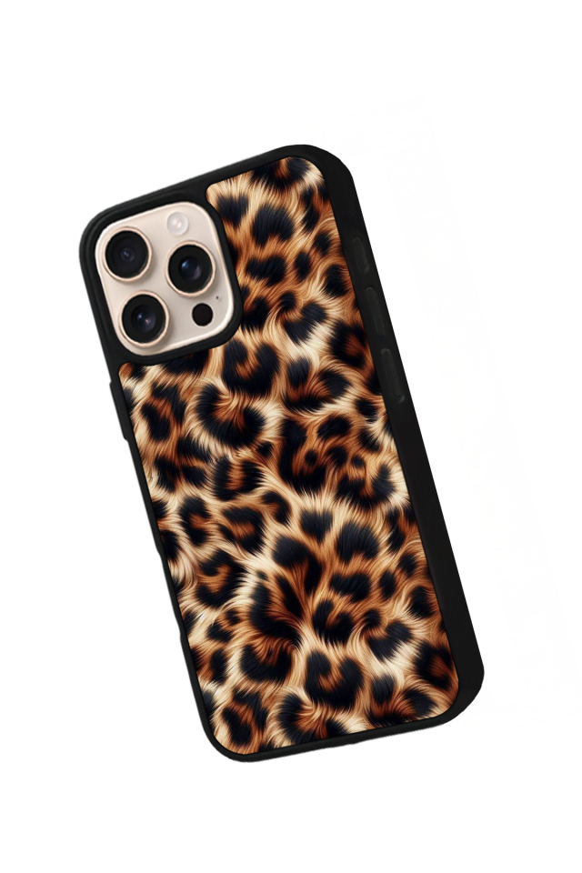 iPhone 16 Pro Max Uyumlu Leopar Tasarımlı Glossy Premium Kılıf