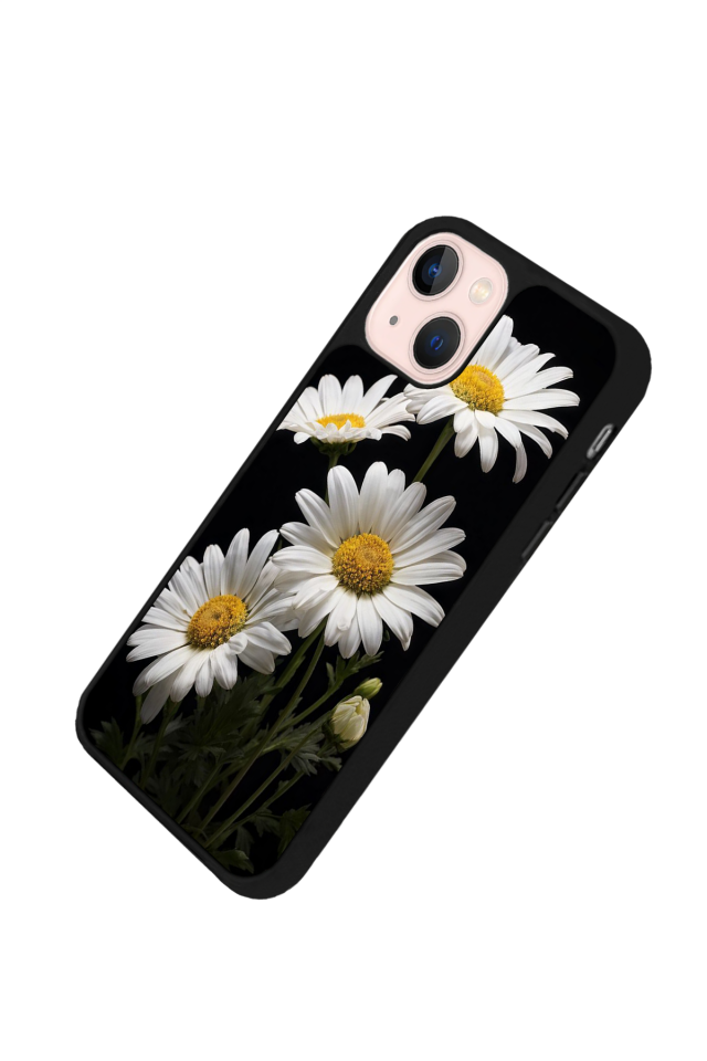 iPhone 15 Plus Uyumlu Papatya Tasarımlı Glossy Premium Kılıf