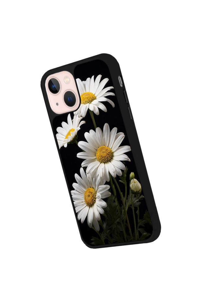 iPhone 15 Plus Uyumlu Papatya Tasarımlı Glossy Premium Kılıf