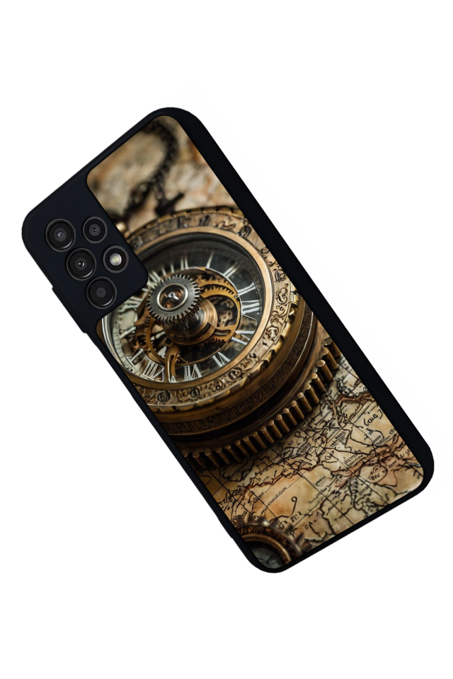 Samsung Galaxy A23 Uyumlu Pusula Tasarımlı Glossy Premium Kılıf