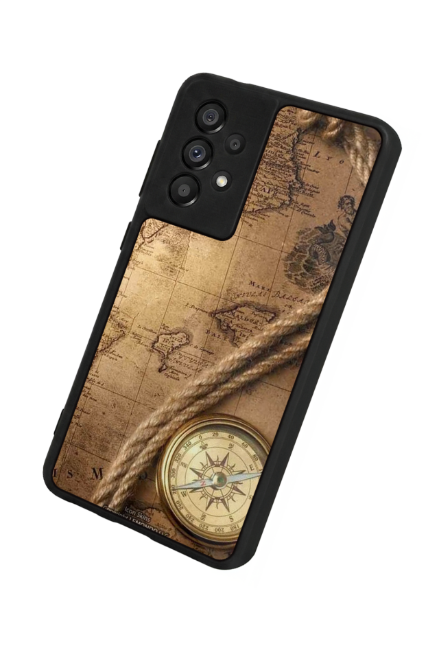 Samsung Galaxy A73 Uyumlu Pusula Tasarımlı Glossy Premium Kılıf