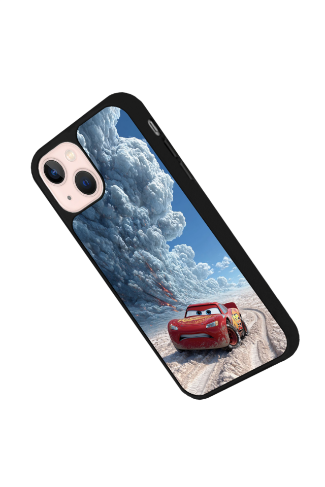 iPhone 15 Uyumlu Şimsek McQueen Tasarımlı Glossy Premium Kılıf