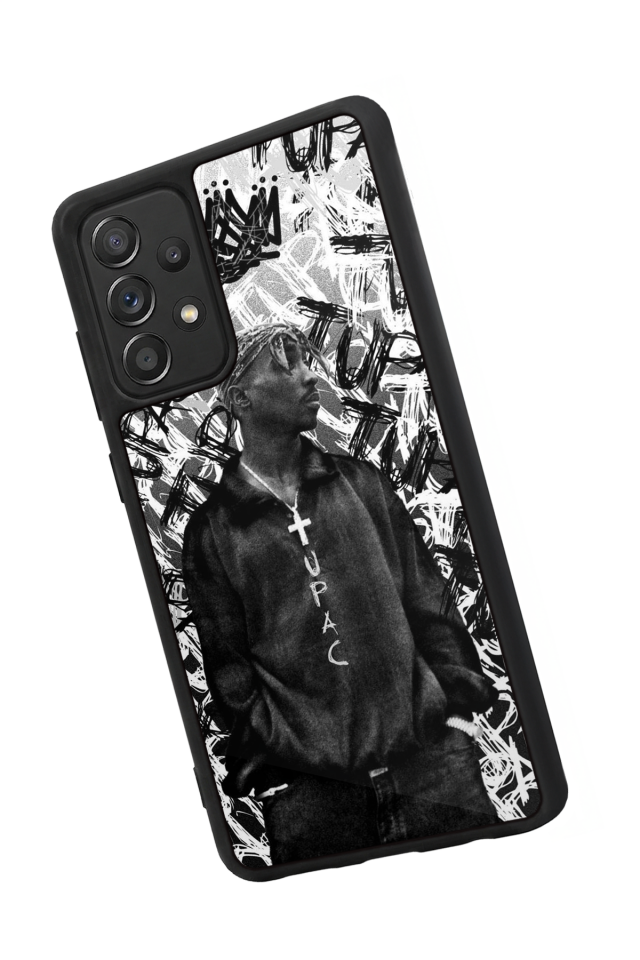 Samsung Galaxy A72 Uyumlu Tupac Tasarımlı Glossy Premium Kılıf