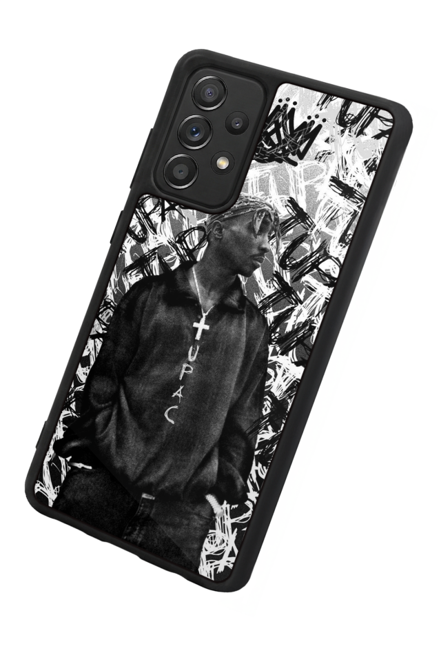 Samsung Galaxy A72 Uyumlu Tupac Tasarımlı Glossy Premium Kılıf