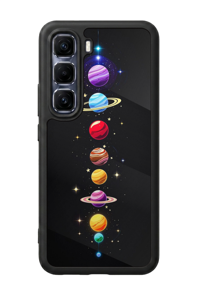 Infinix Hot 60 Pro Plus Uyumlu Uzay Tasarımlı Glossy Premium Kılıf